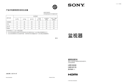 sony 索尼LMD-B170